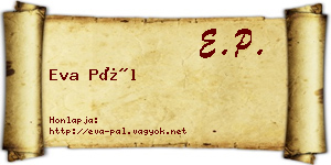 Eva Pál névjegykártya